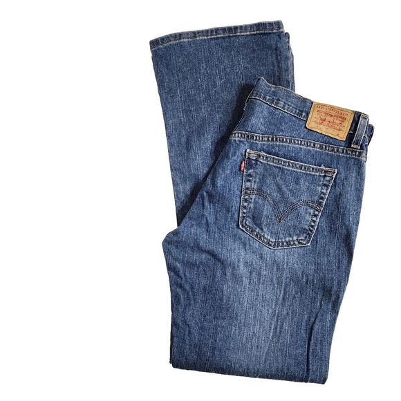 Levi’s Womens Jean Size 12M 515 Nouveau Bootcut Stretch Regular Fit Blue Denim - Picture 3 of 10